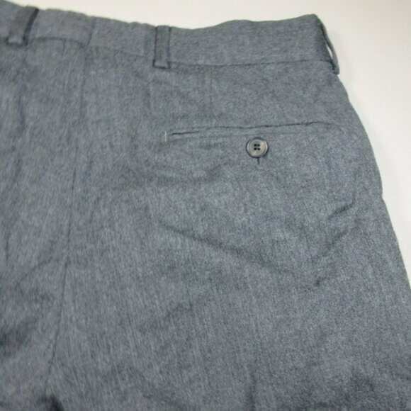 Hugo Boss mens gray 100% Wool cuffed pleated dress pants 34x29 EUC - Picture 6 of 6